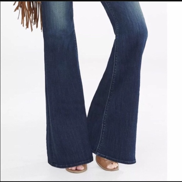 Express Mid Rise Wide Leg Flare Jeans NWT 00 - Picture 3 of 8